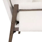 Poltrona moderna in velluto per soggiorno, sedia imbottita in stile Mid-Century con gambe in legno di gomma per sala lettura o camera da letto