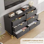 Comò a 2/3/4/5/6/7 cassetti con gambe in metallo, Cassettiera in legno con ampio spazio di archiviazione, Comodino moderno per camera da letto, soggiorno, corridoio