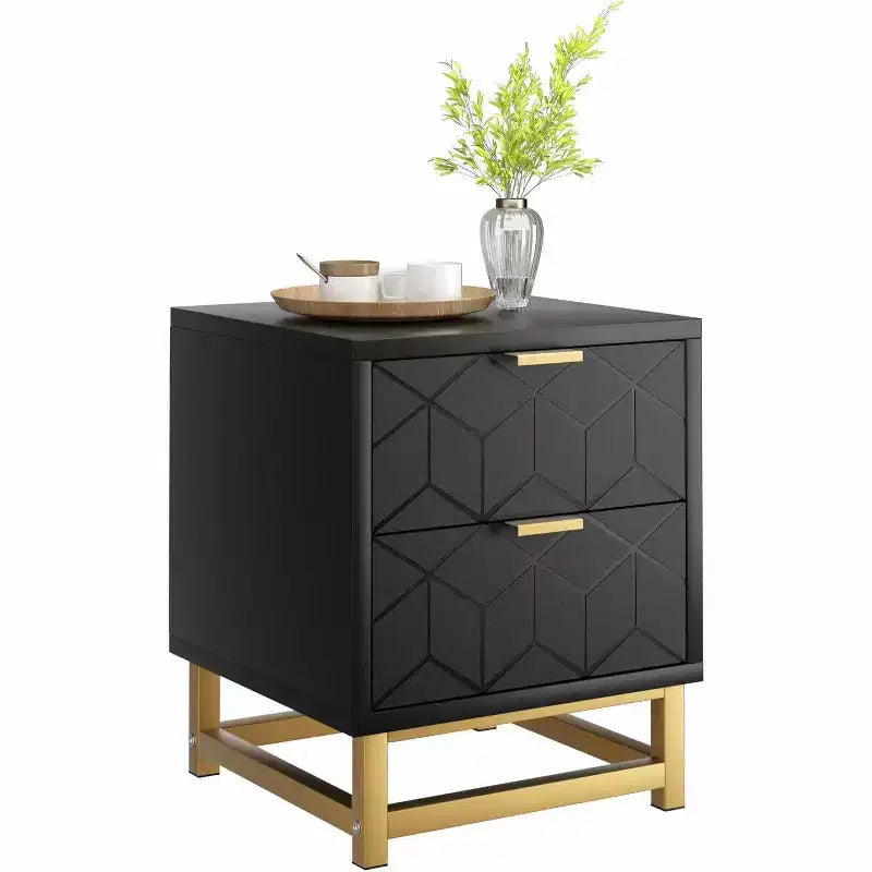 Comò a 2/3/4/5/6/7 cassetti con gambe in metallo, Cassettiera in legno con ampio spazio di archiviazione, Comodino moderno per camera da letto, soggiorno, corridoio