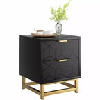 Comò a 2/3/4/5/6/7 cassetti con gambe in metallo, Cassettiera in legno con ampio spazio di archiviazione, Comodino moderno per camera da letto, soggiorno, corridoio