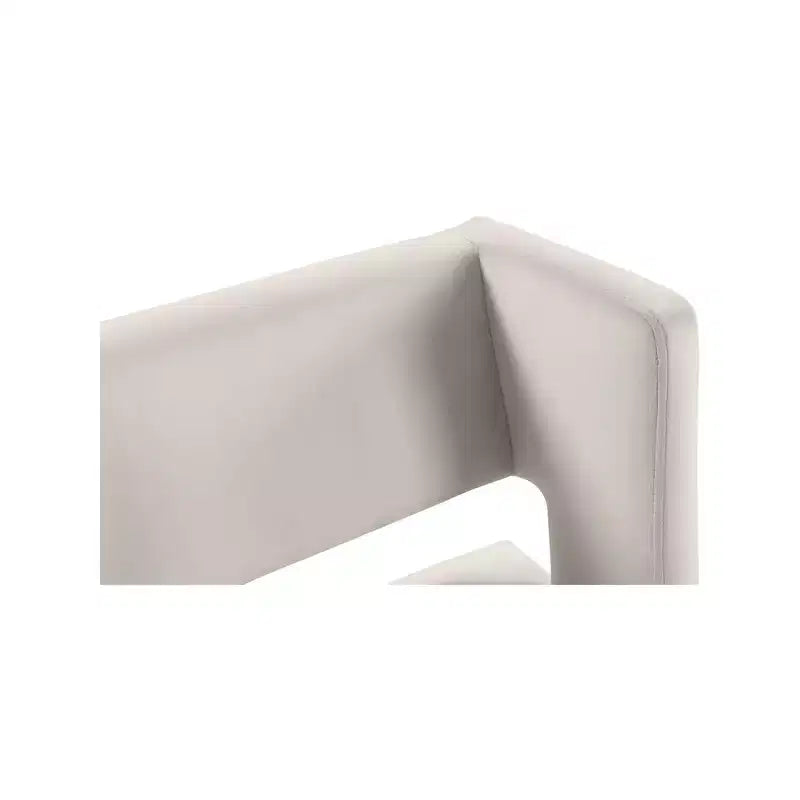 Sgabello da bancone in velluto crema, set da 2