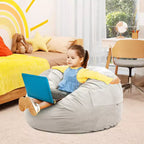 Poltrona Sacco in Schiuma da 120 cm Morbida con Rivestimento Rimovibile Comoda per Adulti Bambini Soggiorno Camera da Letto Dormitorio