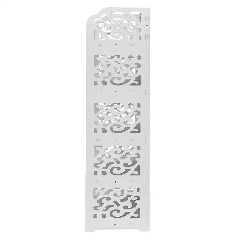 Scarpiera autoportante a 5 livelli in PVC (cloruro di polivinile) bianco, larghezza 42 cm