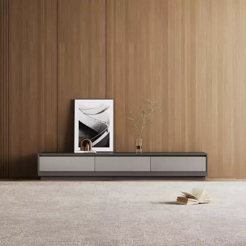 Mobile TV espandibile Mid-Century Modern 78.7, con una larghezza massima di 141.7, con 3 cassetti contenitore