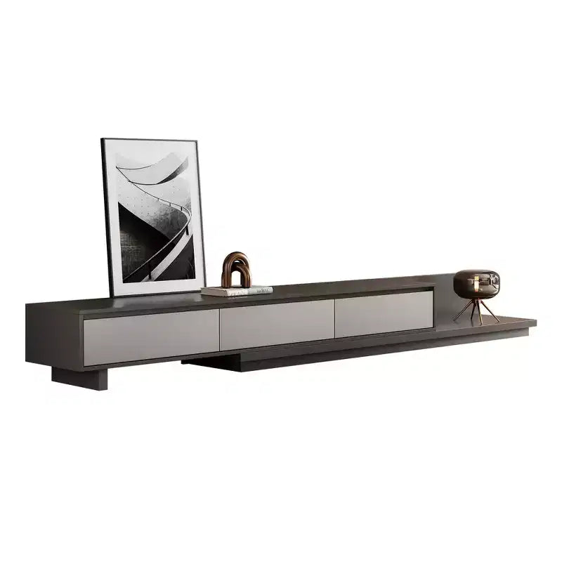 Mobile TV espandibile Mid-Century Modern 78.7, con una larghezza massima di 141.7, con 3 cassetti contenitore