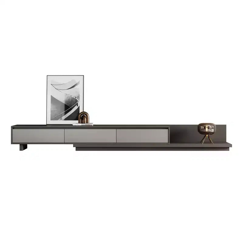 Mobile TV espandibile Mid-Century Modern 78.7, con una larghezza massima di 141.7, con 3 cassetti contenitore