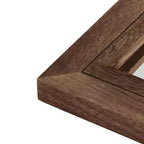 Specchio a figura intera Griglia in legno massello ad angolo retto ad arco 71x31x1 pollici Apribile Senza Supporto