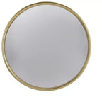 Specchio rotondo D15, specchio circolare con cornice in ferro per soggiorno, camera da letto, toeletta, ingresso, corridoio, oro