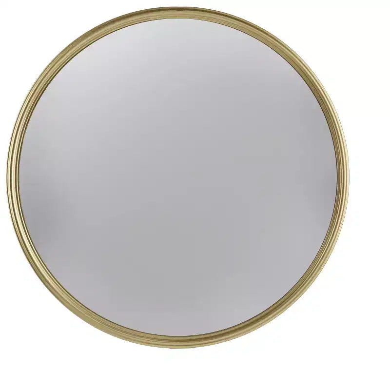 Specchio rotondo D15, specchio circolare con cornice in ferro per soggiorno, camera da letto, toeletta, ingresso, corridoio, oro