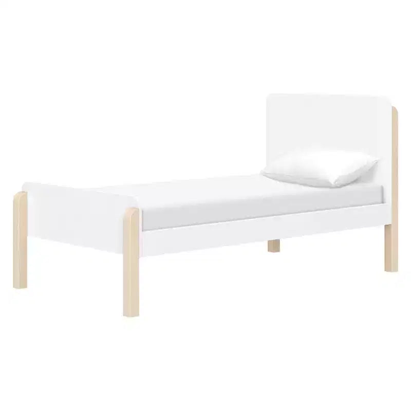Letto singolo - Bianco e Naturale Lavato