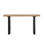 Consolle Unica con Gambe Tonne Cave, Tavolo da Ingresso Moderno in Legno per Salotto e Ingresso