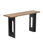 Consolle Unica con Gambe Tonne Cave, Tavolo da Ingresso Moderno in Legno per Salotto e Ingresso