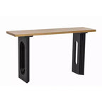 Consolle Unica con Gambe Tonne Cave, Tavolo da Ingresso Moderno in Legno per Salotto e Ingresso