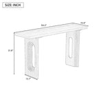 Consolle Unica con Gambe Tonne Cave, Tavolo da Ingresso Moderno in Legno per Salotto e Ingresso